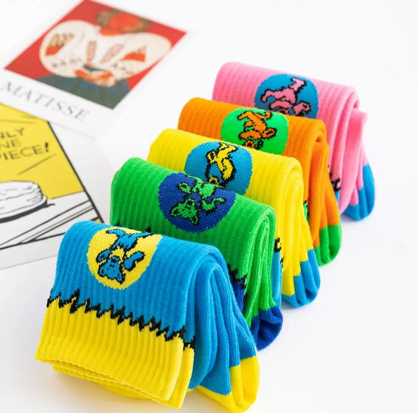 3 paare/schachtel Mode Männer und Frauen Mode Persönlichkeit bunte sb Dunkl Tanz Bär Match Gezeiten Jugend Socken Geschenk paket – Detail 5