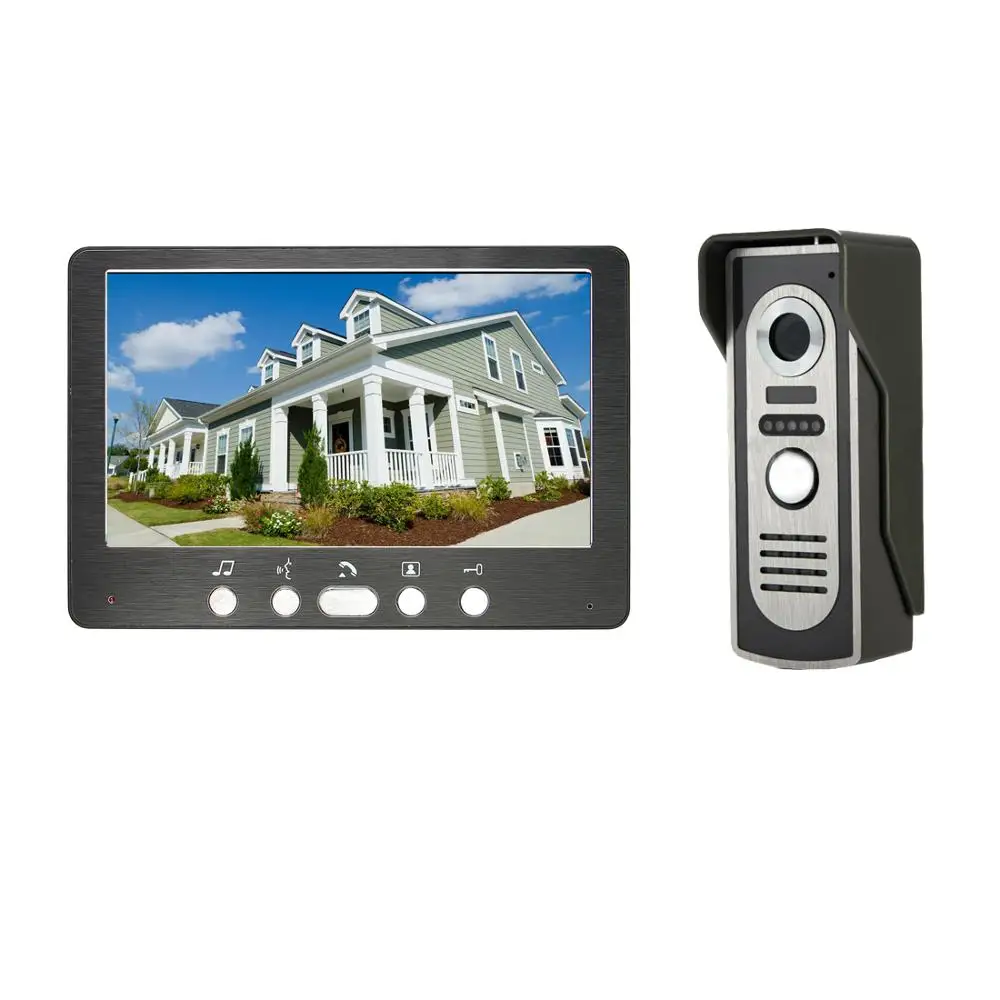 7inch Video Door Phone Intercom Doorbell With RFID Password IR-CUT 1000TV Line Camera Wireless Remote Access Control System