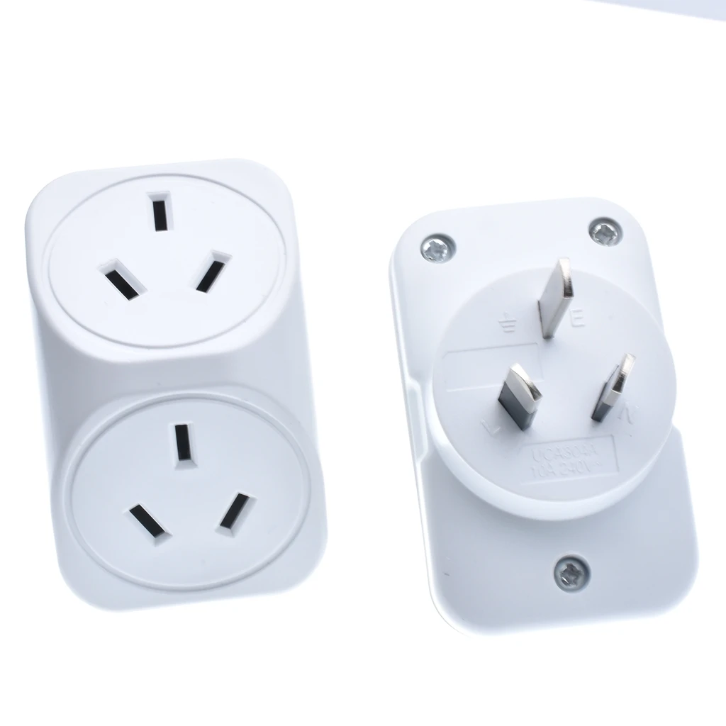 Australia Wall Socket Extension Outlet Spread 1 to 2 Way AU Standard Socket Power Wall Strip high Watt China New Zealand Adapter