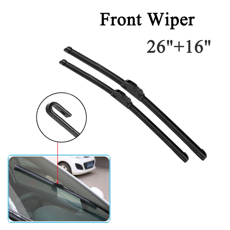 Wiper LHD Front & Rear Wiper Blades Set Kit For Nissan Leaf MK1 2010 - 2017 2011 Windshield Windscreen Front Window 26\