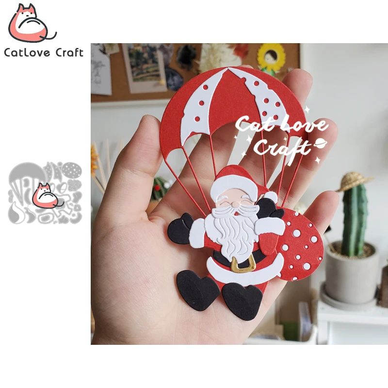 

Catlove Christmas Santa Claus Metal Cutting Dies Scrapbooking Stencil Die Cuts Card Making DIY Craft Embossing New Dies For 2020