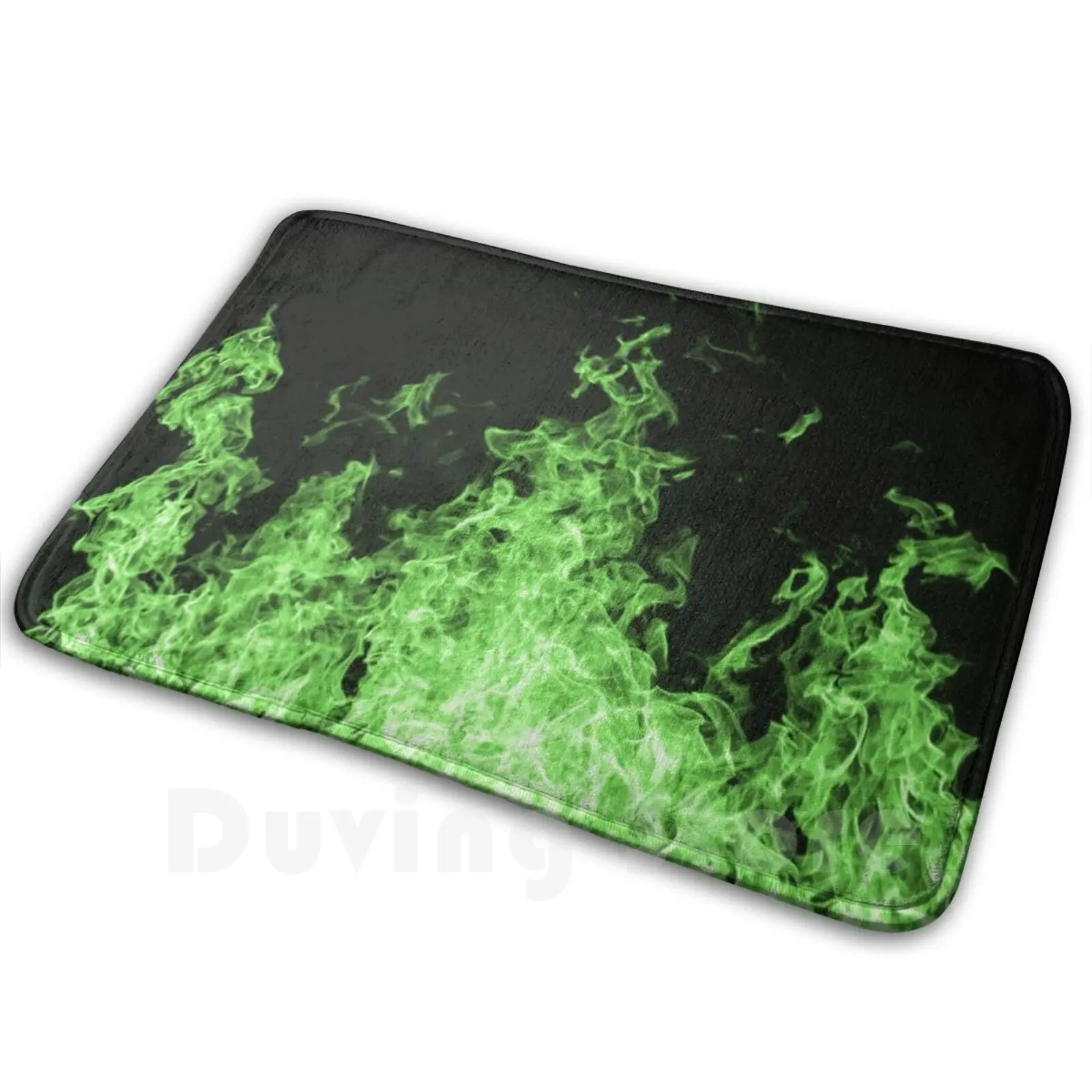 Real Green Flames Soft Non-Slip Mat Rug 2947 Carpet Cushion Billie Real Fire Belly Ache Bellyache Burning Vsco Girl Tumblr