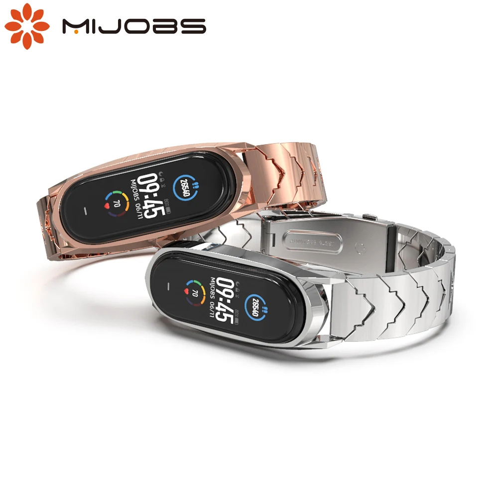 

Strap For Xiaomi Miband 5 Wristband for Mi Band 4 Strap Metal Correa For Miband 3 Bracelet Wristband Pulseira For Mi 5 Correa