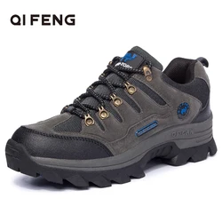 Zapatos de senderismo de alta calidad para hombre y mujer, calzado deportivo de montaña para exteriores, escalada en roca, atlético, color verde militar, talla grande