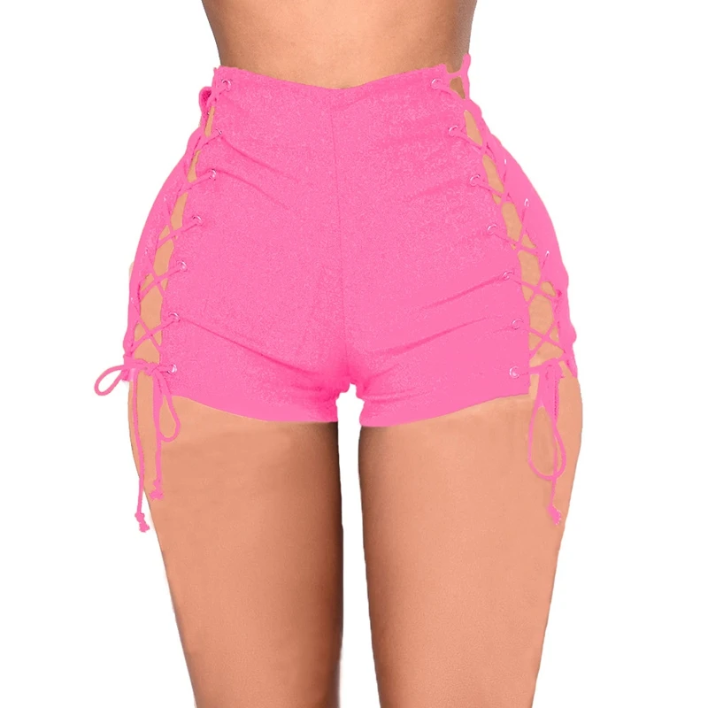 High Quality Summer Women Fashion Sexy Lace up Denim Shorts 2025 Vintage Mid waist Ripped casual Hot Short Jeans Slim Streetwear