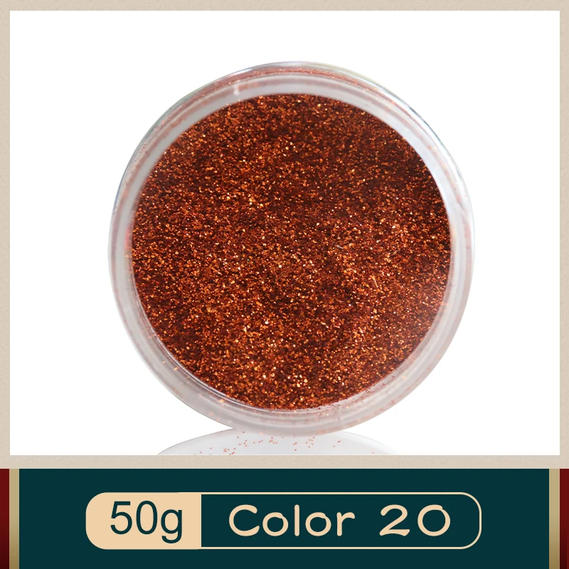 

No.20 Glitter Pigments for Acrylic Glittery Paints Christmas Decoration Ceramic Glass Nails Crafts Chrome Christmas 50g