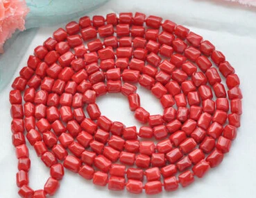 

004906 100" 12x14mm massive red coral NECKLACE discount 40%