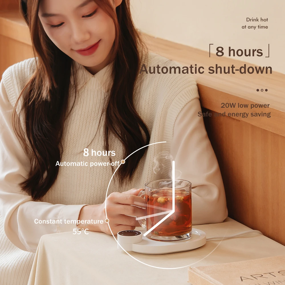 Văn Phòng Của Ấm Chén Cà Phê Làm Nóng Coaster 3 Bánh Răng Nhiệt Độ Không Đổi Nhà Sưởi Trà Sữa Giữ Ấm Đồ Uống Nóng Lạnh