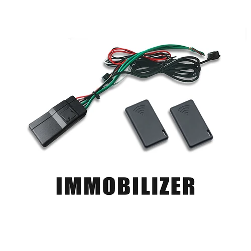 Imagen 2 del producto Sistema de alarma de coche con bloqueo automático de motor inalámbrico, inmovilizador RFID de 2,4 GHz, dispositivo de corte de circuito antisecuestro, llave inteligente