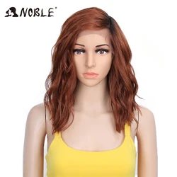 Noble Synthetic Wig 14 Inch Lace Wig Curly Hair Blonde Ombre Wig Cosplay Wigs for Black Women Synthetic Lace Wig