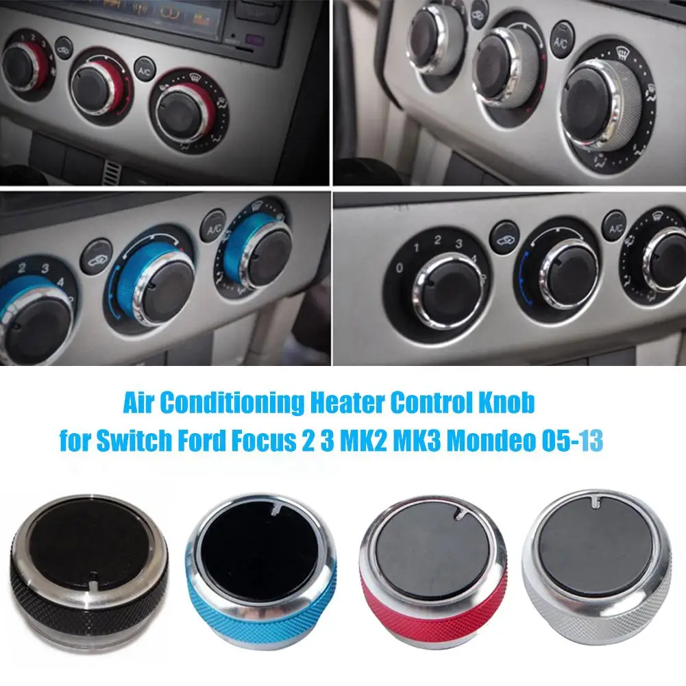 3Pcs Car Knob Car Air Conditioning Heater Control Knob Switch Cover For FOCUS 2 MK2 2005 2014 for Focus 3 MK3 2012 2013