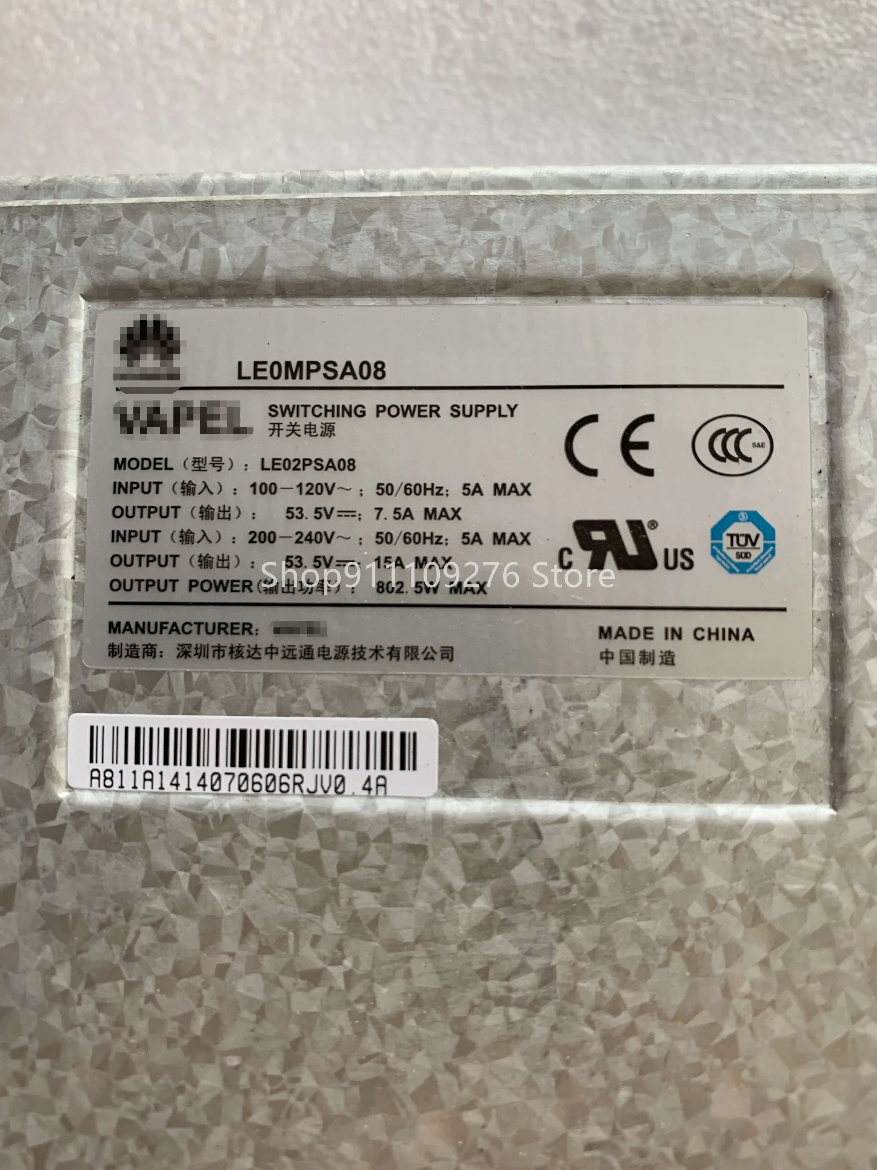 LE0MPSA08 (800W AC Power Module) for Huawei S9300 S9300E Series Switches