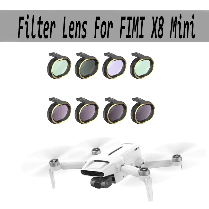 For FIMI X8 Mini CPL/MCUV/ND/NDPL Set Drone Camera Len Filters Set Drone Spare Parts For FIMI X8 Mini V2 Filter Accessories Kit