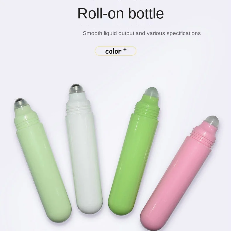 1pc 20ml Portable Steel Ball Glass Bottle Perfume Antiperspirant Eye Cream Roll-on Bottle Empty Bottle Cosmetic Sub-bottle