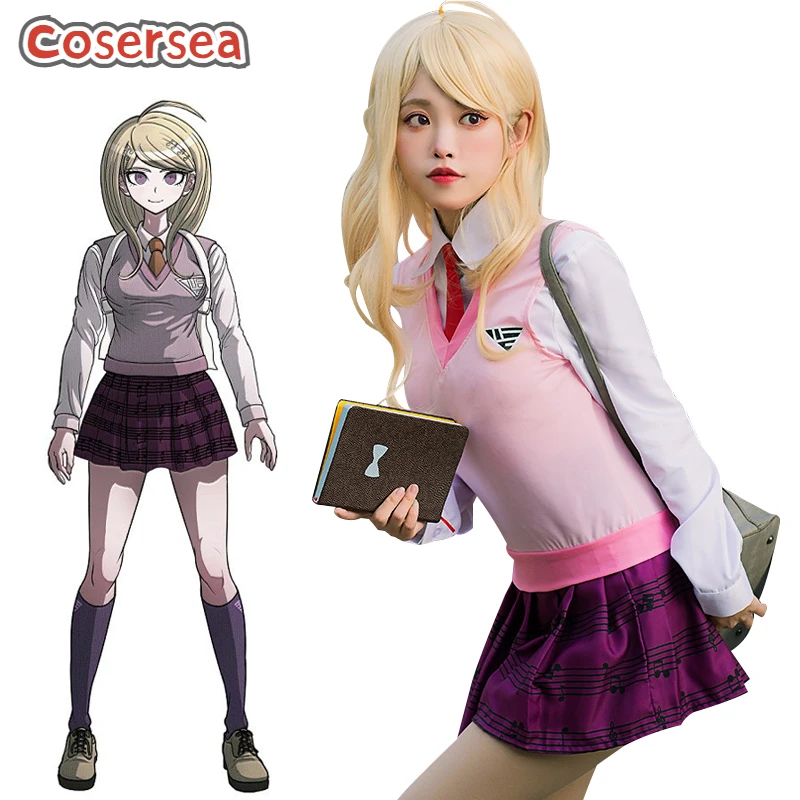 

Cosersea Game Danganronpa V3: Killing Harmony Kaede Akamatsu Cosplay Costume Women Uniform Shirt Sweater Suit Fullset