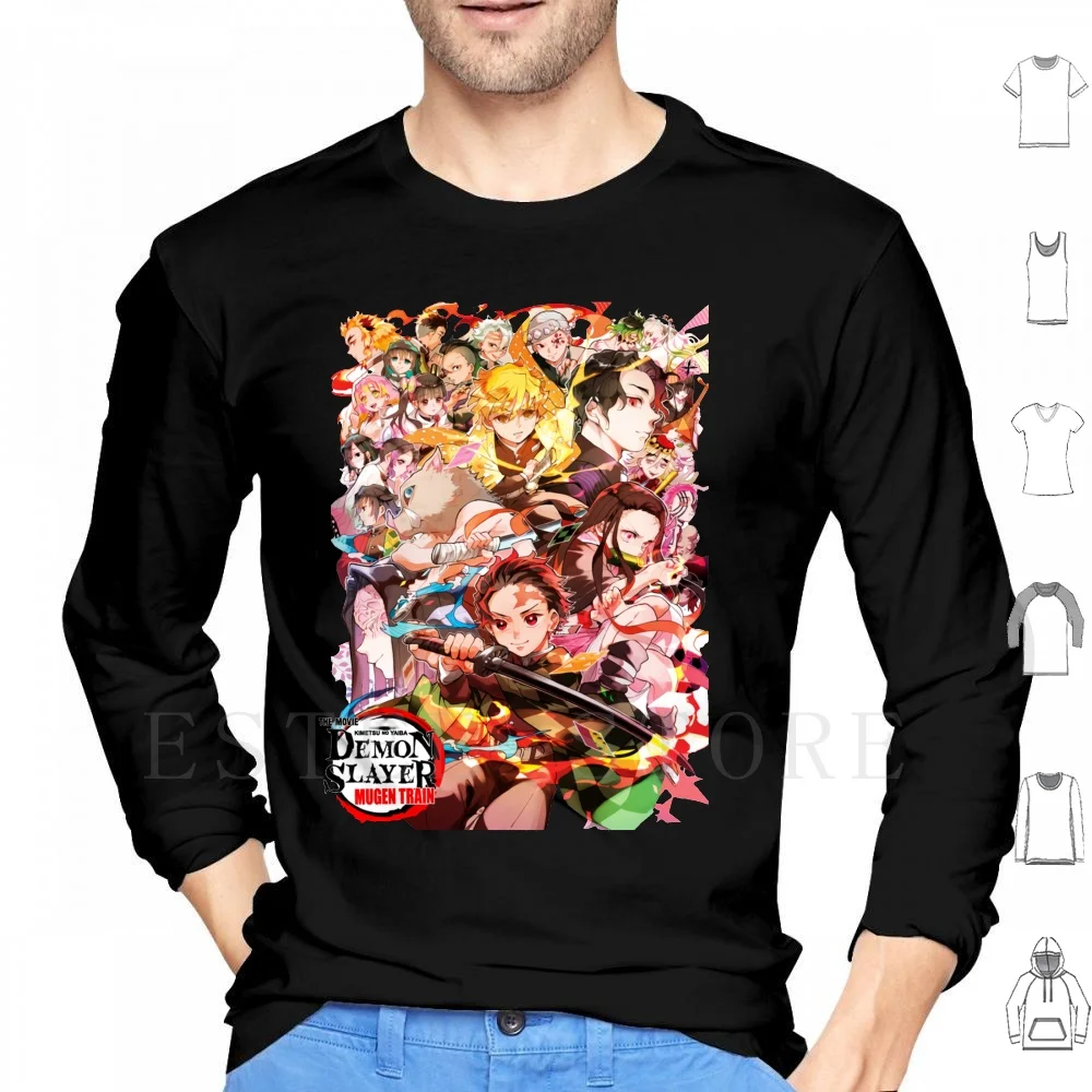 Demon Mugen Train Hoodies Long Sleeve Demon Mugen Train Demon Mugen Train Anime Demon Mugen Train Art Demon Mugen