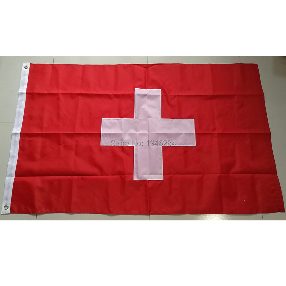 

Double-sided Embroidered Sewn Switzerland Flag Swiss National Flag World Country Banner Oxford Fabric Nylon 3x5ft