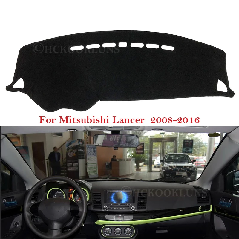 Dashboard Cover Protective Pad for Mitsubishi Lancer 2008~2016 Ralliart EVO X Galant Fortis EX Accessories Dash Board Sunshade