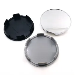 4pcs 69mm Wheel Center Cap Car Styling Hub Cap Cover Please Silver Black 66mm