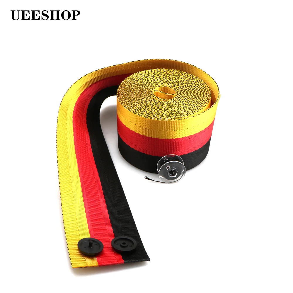 UEESHOP 3.6m Length Car Seat Belt Webbing Blue Red Black Deep Green Fabric 4.8 Width Racing Seat Safety Belts Harness 2021 New A