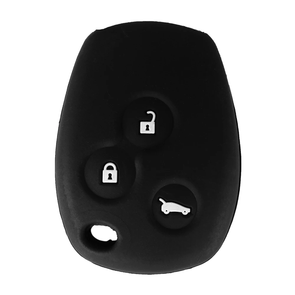 KEYYOU Silicone Rubber 3 Buttons Car Remote Key Case Cover For Renault Clio Scenic Megane Duster Sandero Captur Twingo Modus