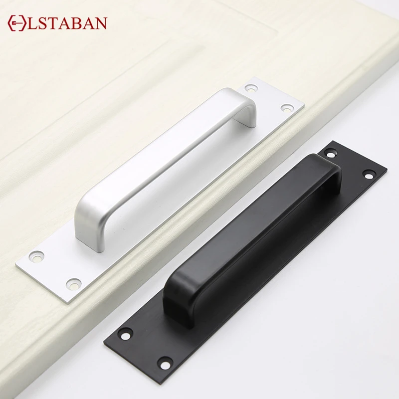 Aluminum Alloy Perforated Free Wooden Door Handle Surface Mounted Balcony Door Sliding Door Handle House Door Handle