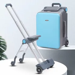 Maleta plegable portátil para niños, Maleta de viaje, equipaje plegable desmontable, 4 ruedas, 20