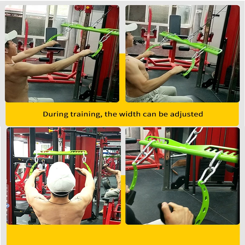 Pulley Cable Machine Fitness Equipment Attachment Home Gym Lat Pull Down Bar Biceps Triceps Back Blaster Rowing Workout Handle