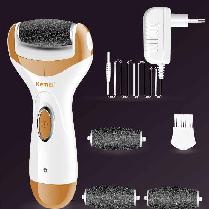 Kemei Durable Electric Sawing Foot File Foot Care Tool Pedicure Machine Grinding Peel Skin Roller Callus Remover File Foot Heel