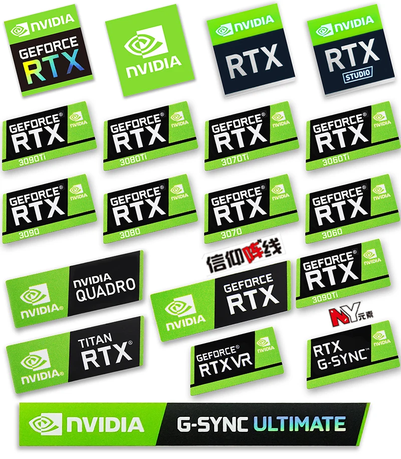 Hot Originele Rtx 3090TI 3080TI 3070 3060 Desktop Sticker Laptop Grafische Kaart Label