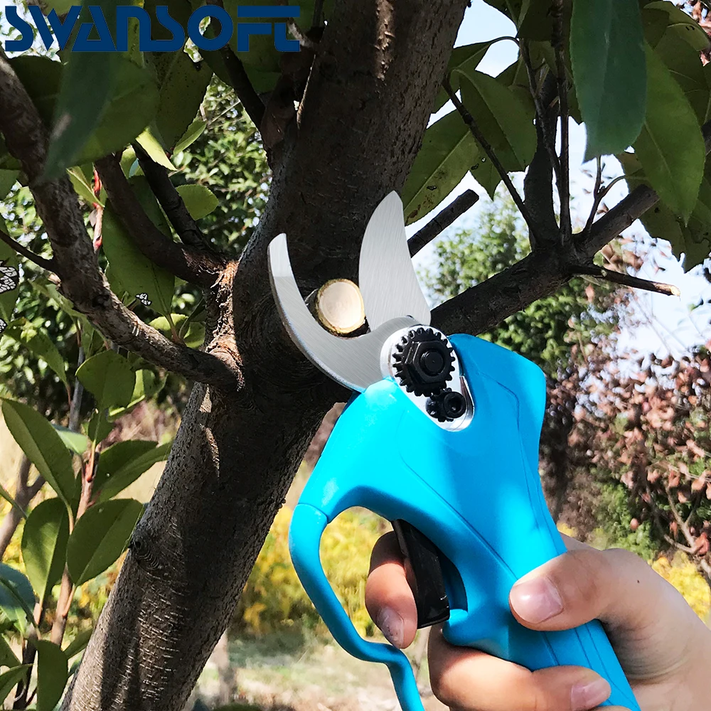 2022 Professional Cordless Pruner Electric Pruning Shears Tree Branch Pruner 0.8~1.1 Inch W/2 Rechargeable 16.8V Lithium Battery