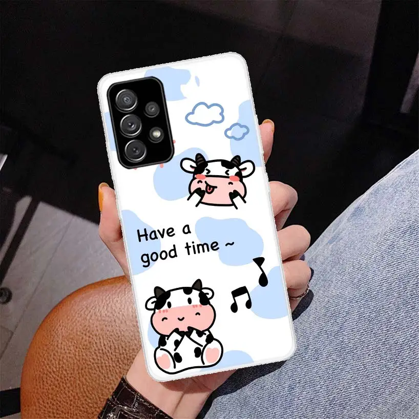 Dairy Cattle Cow Speckle Cute Cover Phone Case For Samsung Galaxy A55 A54 A53 A52 A15 A14 A13 A12 A35 A34 A33 A32 A25 A24 A23 A2