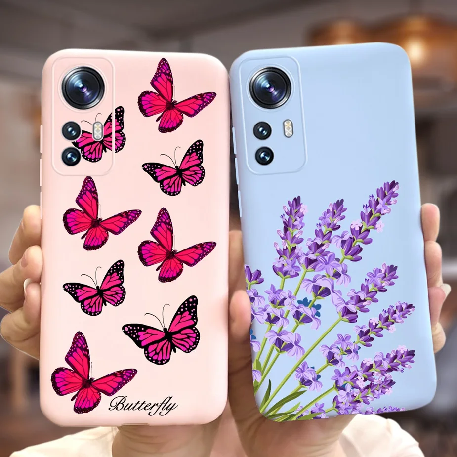 For Xiaomi 12 Case Mi 12X Cover Soft Silicone Stylish Candy Painted Cover Cases For Xiaomi Mi 12 Mi12 X Fundas Shockproof Bumper