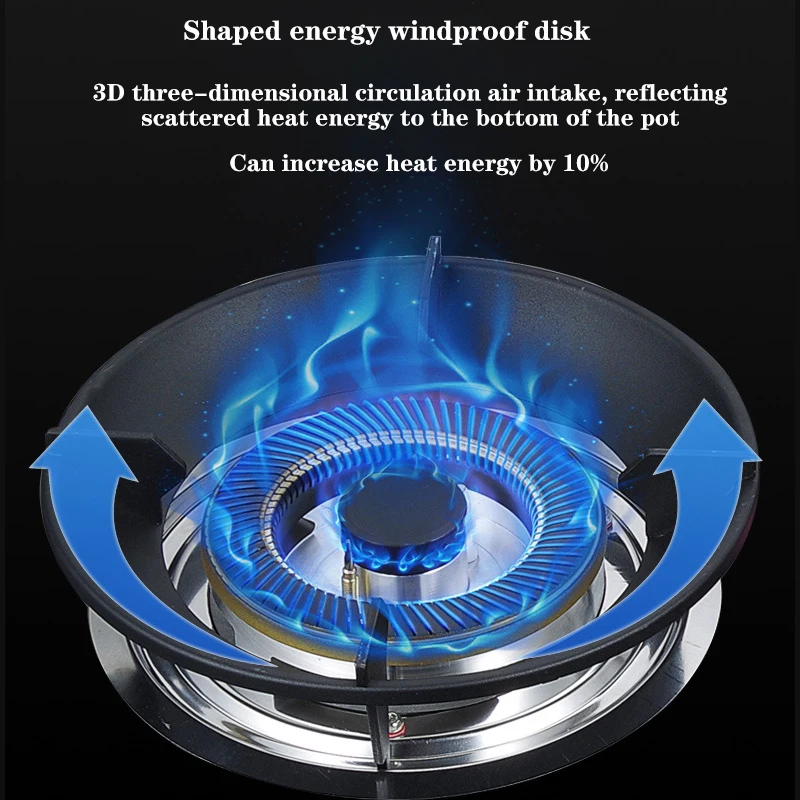 5.2KW Household Nine - Burner Gas Stove Double - Burner Embedded Natural Gas Stove Liquefied Gas Cooktop