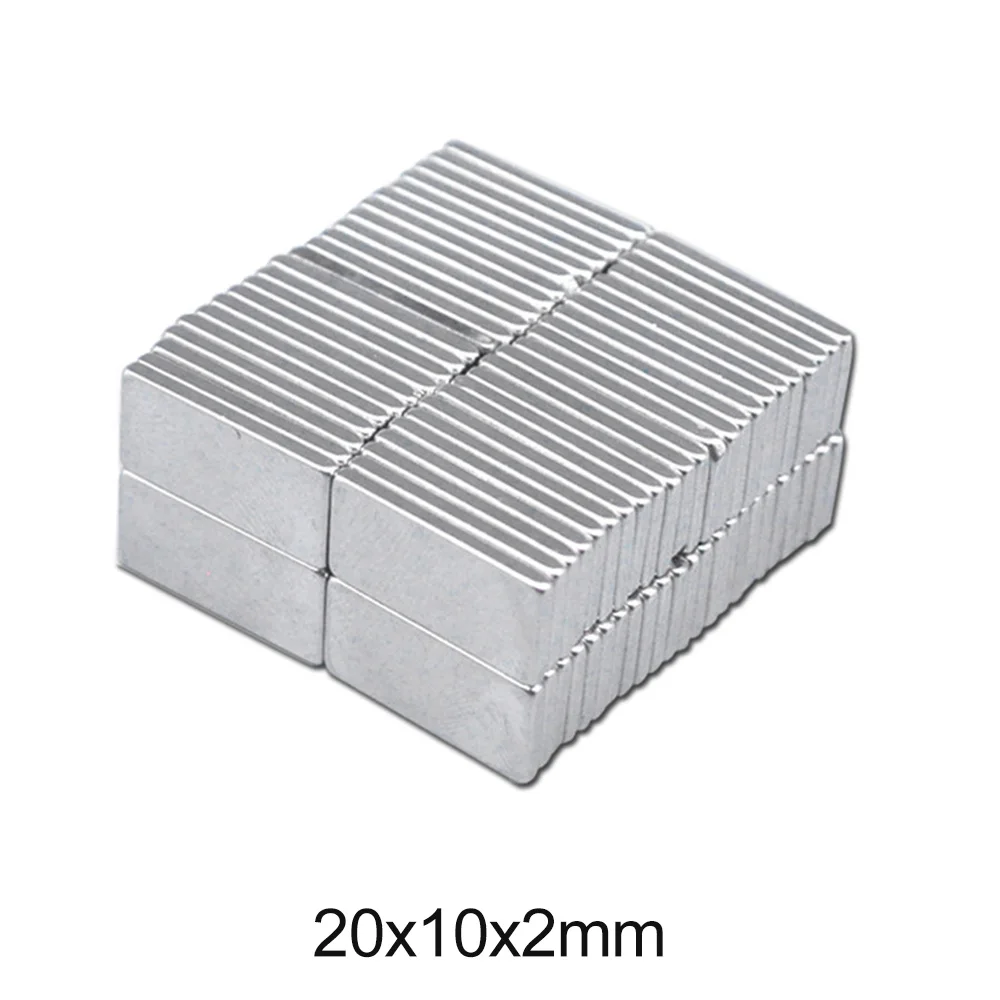 10~150pcs 20x10x2 mm Rare Earth Magnet 20mmX10mm Block Rectangular Magnets 20x10x2mm Permanent Neodymium Magnet 20*10*2 mm