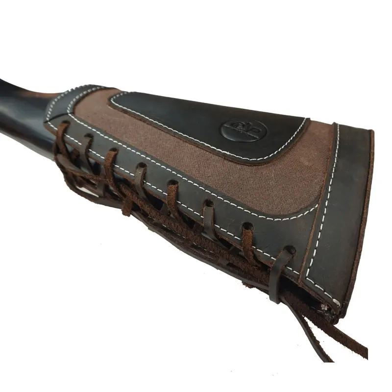 Leather Rifle Sling Shoulder Padding Tactical Strap And Shotgun Gun Buttstock Ammo Shell Holder For 5pcs 12 Gauge