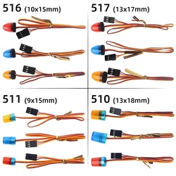 Luces de Flash LED ultrabrillantes, lámpara de alarma con chorro estroboscópico/intermitente/giratorio para policía de Tractor Tamiya RC 1:14, 3 uds.