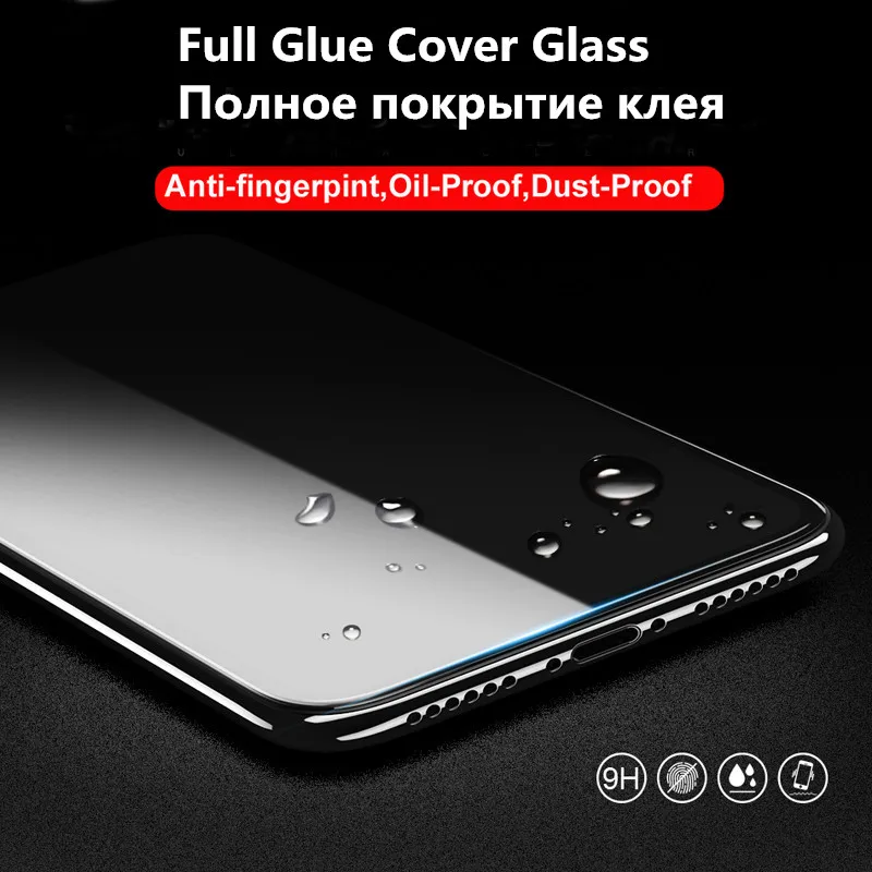 Protector de pantalla de vidrio templado para Huawei Honor V30 Pro, cubierta completa, color negro
