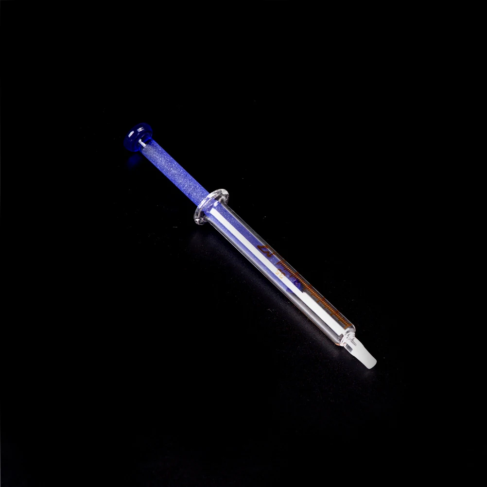 Jarum Suntik Kaliber: 4Mm Kapasitas: 1ML Biru Kaca Syringe Injector Gelas Laboratorium Sampler