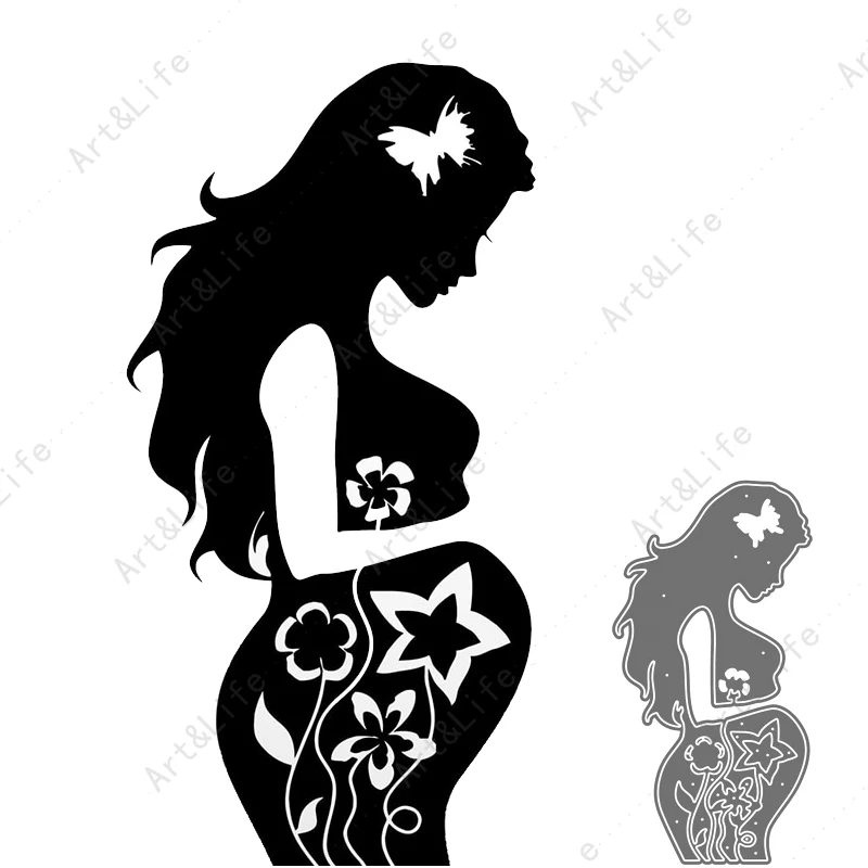 Pregnant Woman Expectant Mother Maternity New Metal Cutting Dies Stencils for Scrapbooking Papper Card Cut Mould Album Embossing