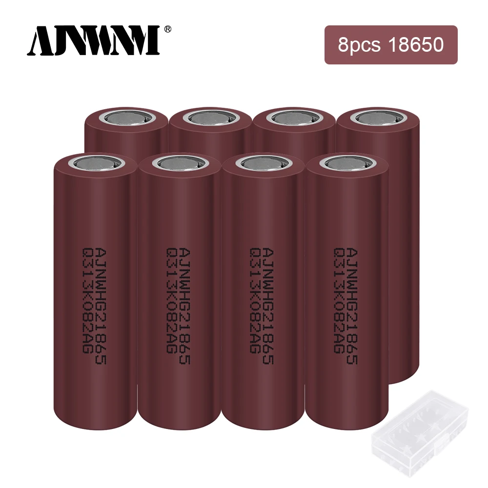 

AJNWNM 100% New HG2 18650 3000mAh Rechargeable battery 18650HG2 3.7V discharge 20A Max 35A Power batteries