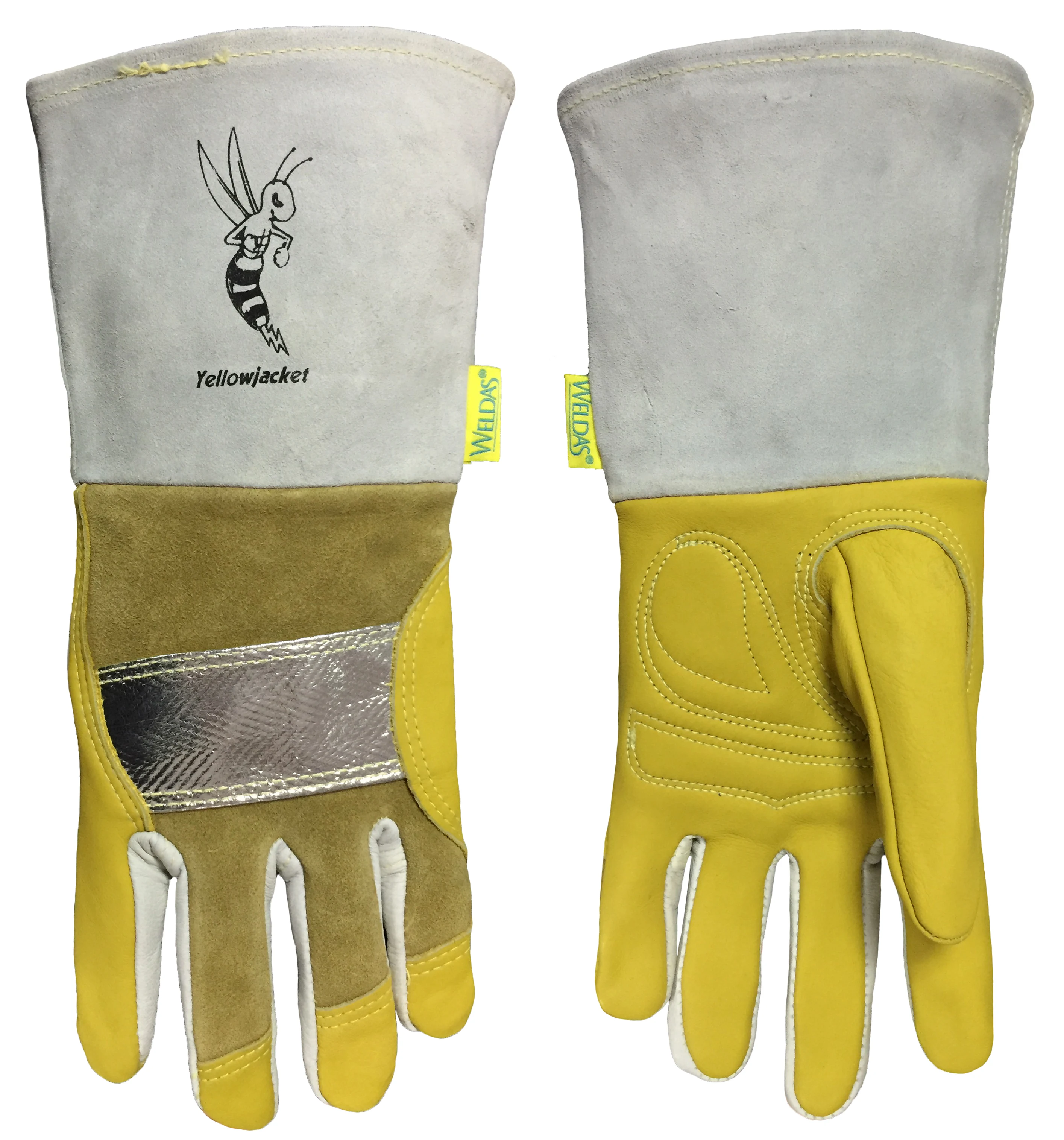 Welding Gloves Heat Resistant Welder Glove Cowhide Aluminum Foil Heat Proof TIG MIG Split Cow Leather Work Glove