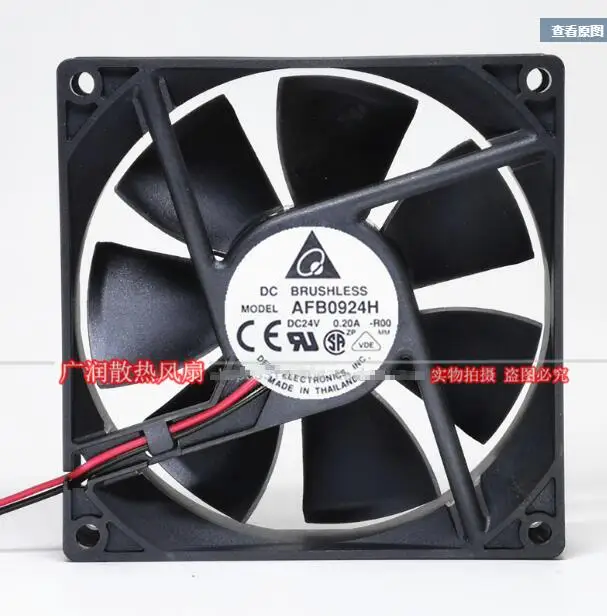 Delta Electronic AFB0924H DC 24V 0.2A 92x92x25mm 2-Wire Server Cooling Fan