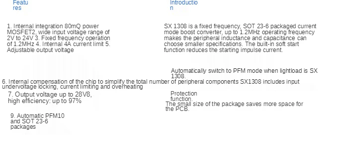 50 Pçs/lote Novo Original Genuine SX1308 SOT23-6 2A Boost Power Chip Saída 25V Boost