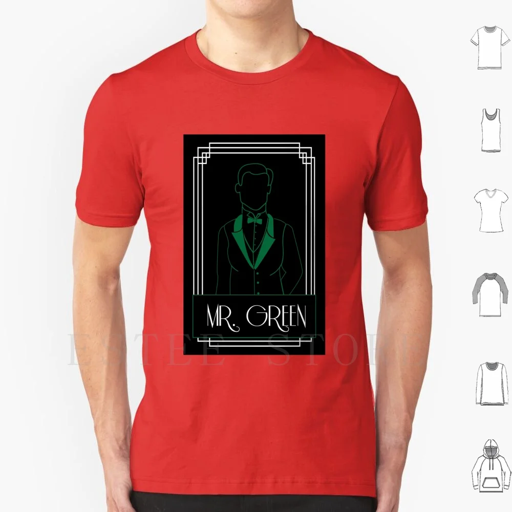 M. Green t-shirt hommes coton 6xl Clue Mr Green Green Art années 1920 Clue Game vert Mr