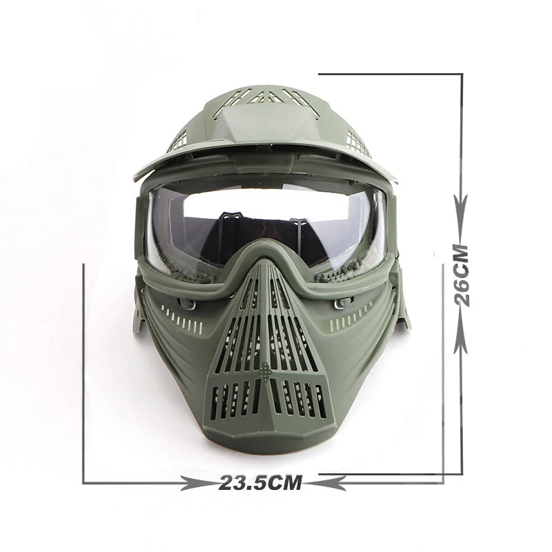 Outdoor Military Tactical Anti-Fog PC Lens Airsoft Mask Field Hunting Paintball Shooting War Game Protective Safety Goggles Mask