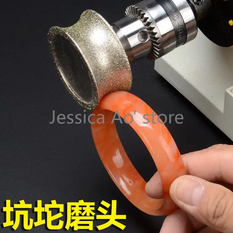 16-50mm Concave Ring Grinding Wheel for Bracelet Round Edged Jade Tool Bangle Diamond Sanding Wheel for Trimming Thallium