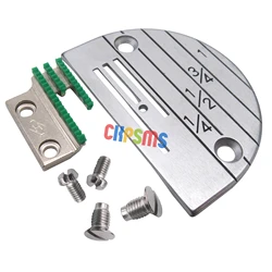 1 Set #12482LG+12481P Rubber Coated Feed Dog & Needle Plate FOR JUKI DDL-227 DDL-555 DDL-8500 DDL-8700