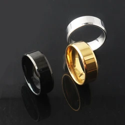 15 Modeschmuck-Ringe für Herren, Edelstahl, schwarze Ringe für Damen