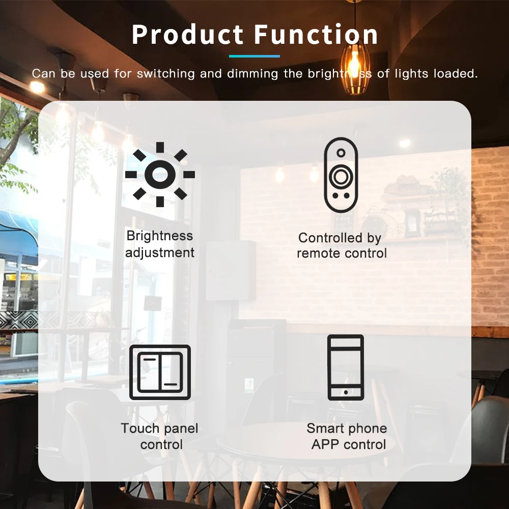 Gledopto-interruptor de ajuste de brillo inteligente Zigbee 3,0, Triac AC, atenuador para halógeno, incandescente, regulable, foco LED, bombilla